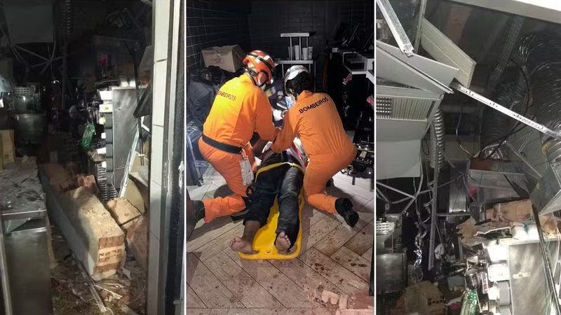 Desabamento no McDonald’s de São Luís deixa funcionária ferida e lanchonete interditada