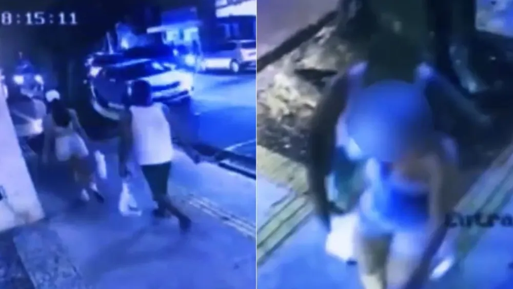 Câmera flagra suspeito de importunação sexual atacando outra mulher em Salvador