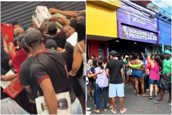 Inauguração de loja com eletrodomésticos a R$ 10 termina em confusão e spray de pimenta em Salvador