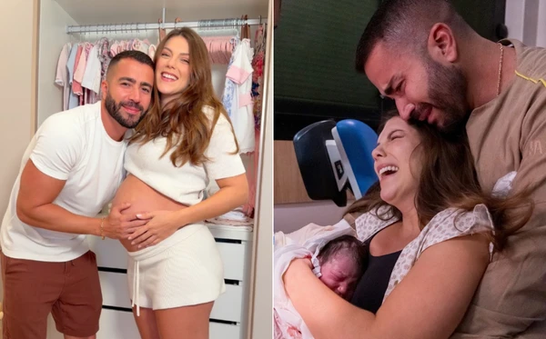 Rafa Marques e Pati Guerra anunciam nascimento da primeira filha, Malu, neta de Bell Marques: ‘Maior emoção’