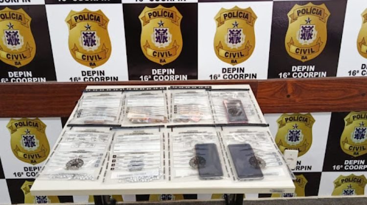 Polícia Civil prende dois homens por tráfico de drogas na Praça Dois de Julho, em Jacobina