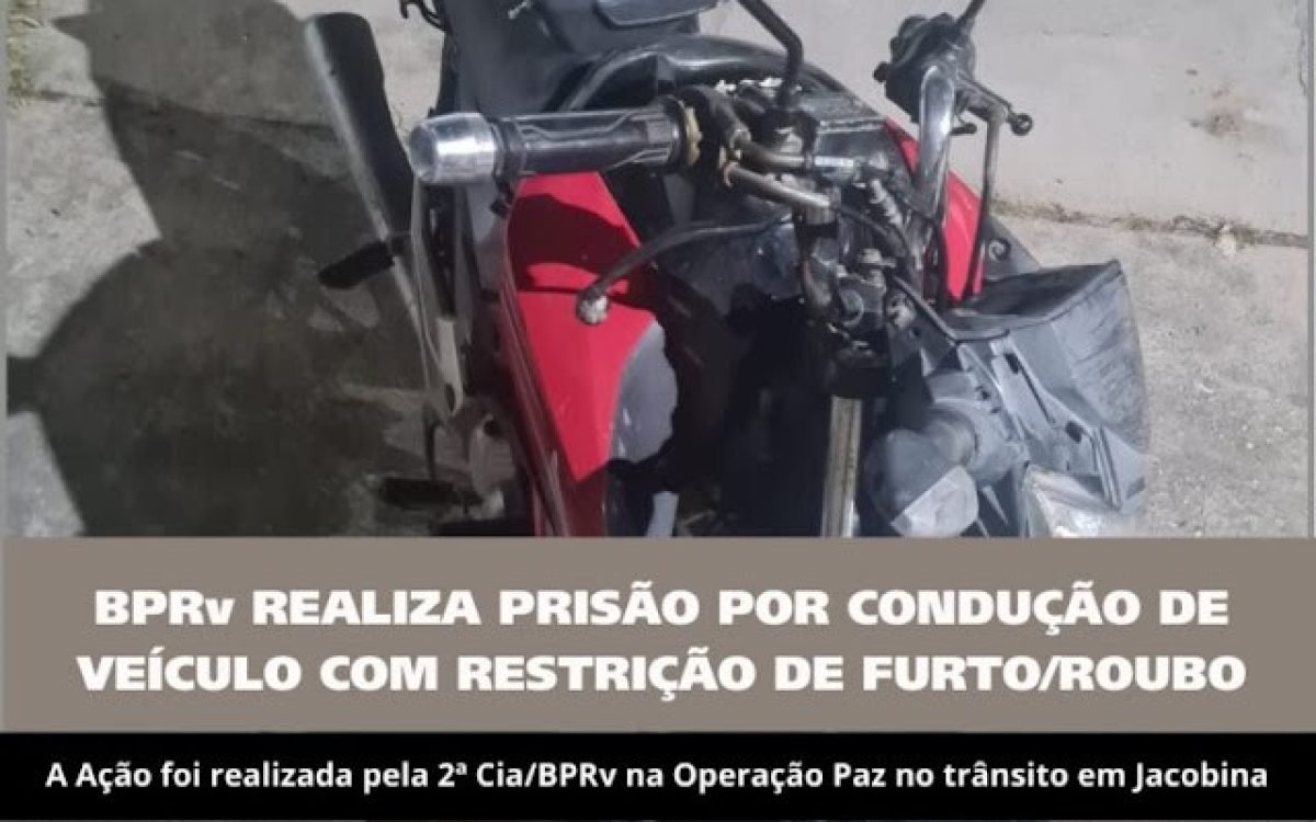 2ª CIA do BPRv intensifica ações contra a criminalidade e recupera com restrição em Jacobina.