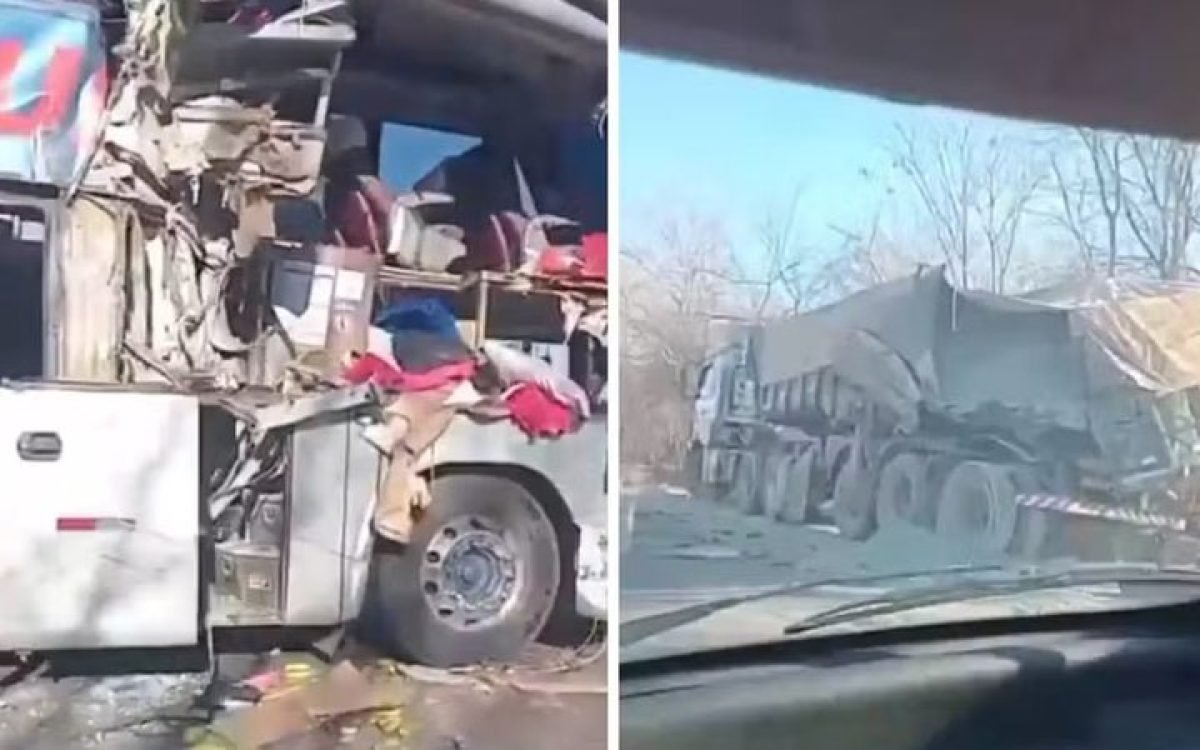 Colisão entre carreta e ônibus deixa um morto e cinco feridos na BR-135