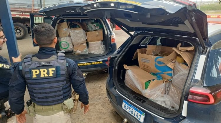 Operação Integrada: PRF e PF interceptam carregamento de 340 kg de drogas em Feira de Santana (BA)