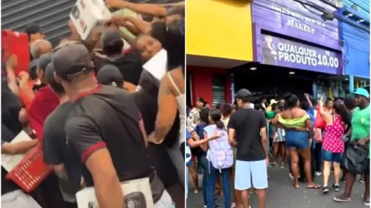 Inauguração de loja com eletrodomésticos a R$ 10 termina em confusão e spray de pimenta em Salvador