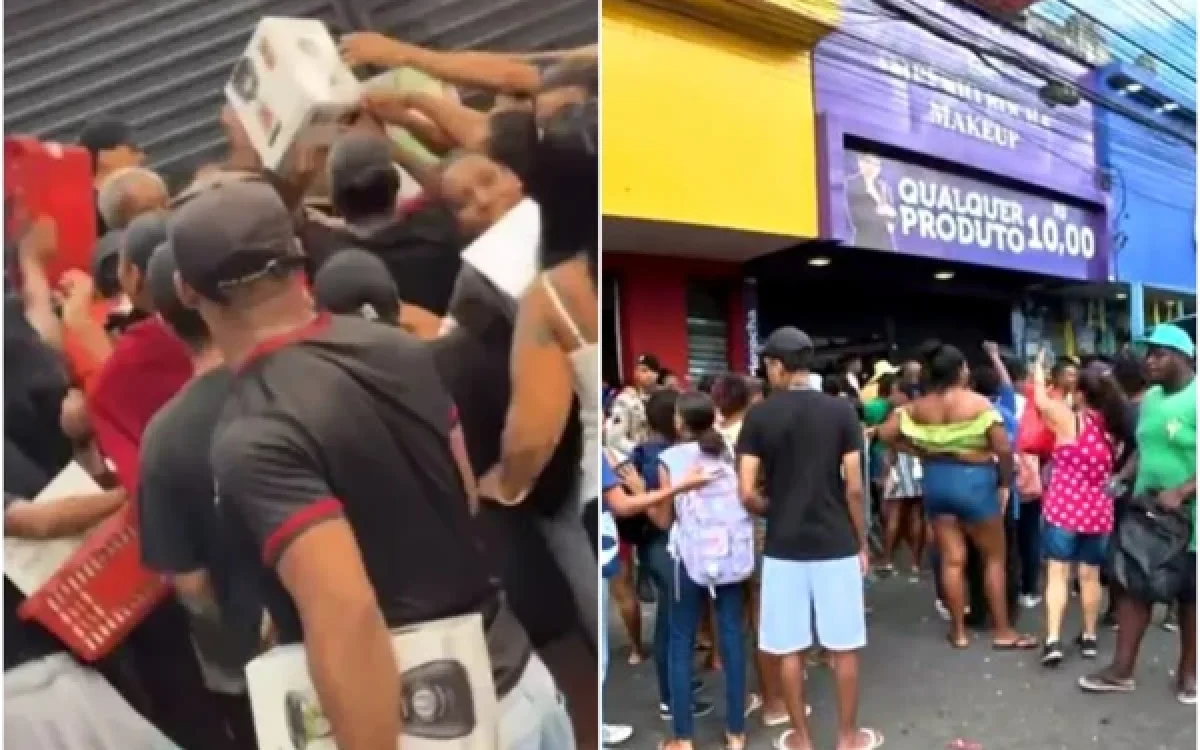 Inauguração de loja com eletrodomésticos a R$ 10 termina em confusão e spray de pimenta em Salvador